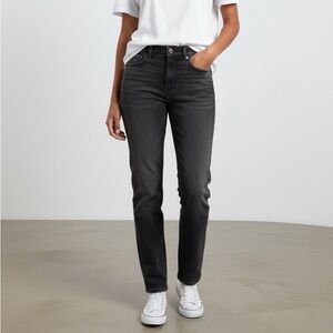 White House Black Market Black Denim High Rise Straight Jeans - Size 8